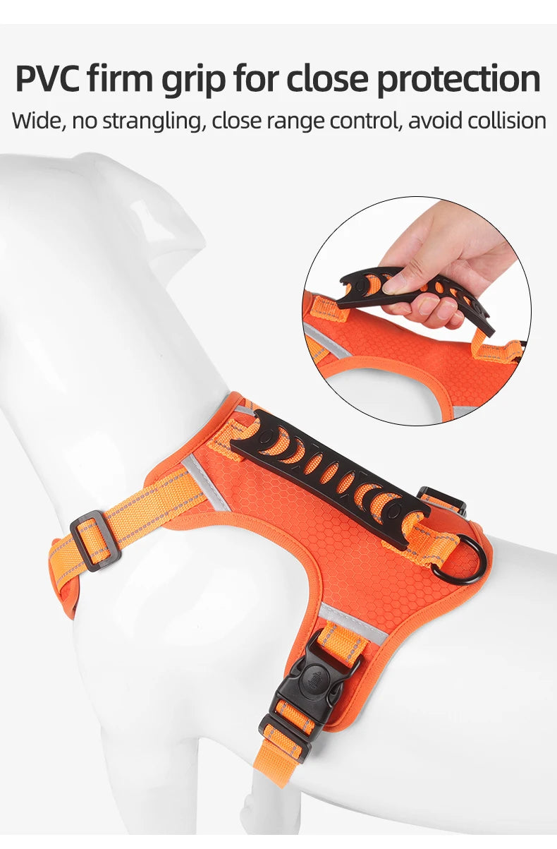 Adjustable Oxford Dog Harness Vest – Reflective Walking