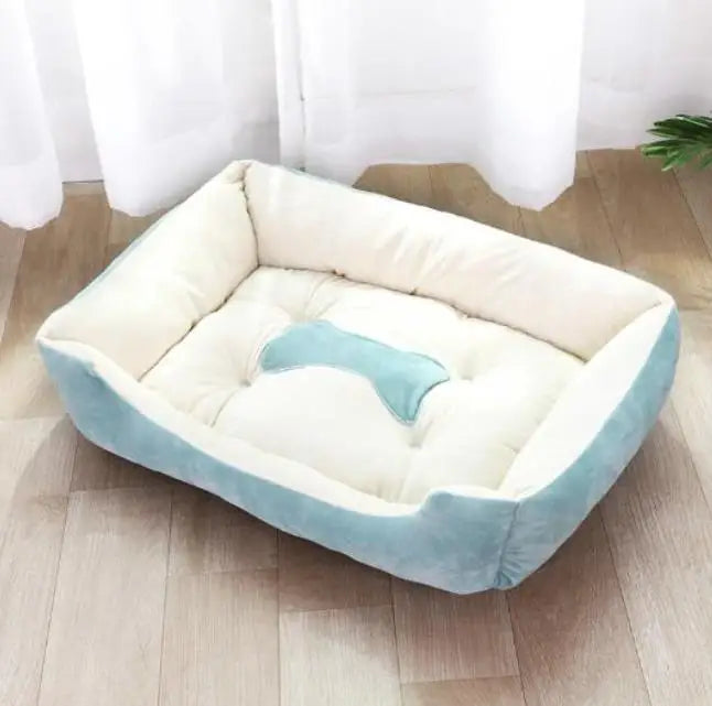 Classic Soft Cotton Pet Bed – Breathable, All Sizes