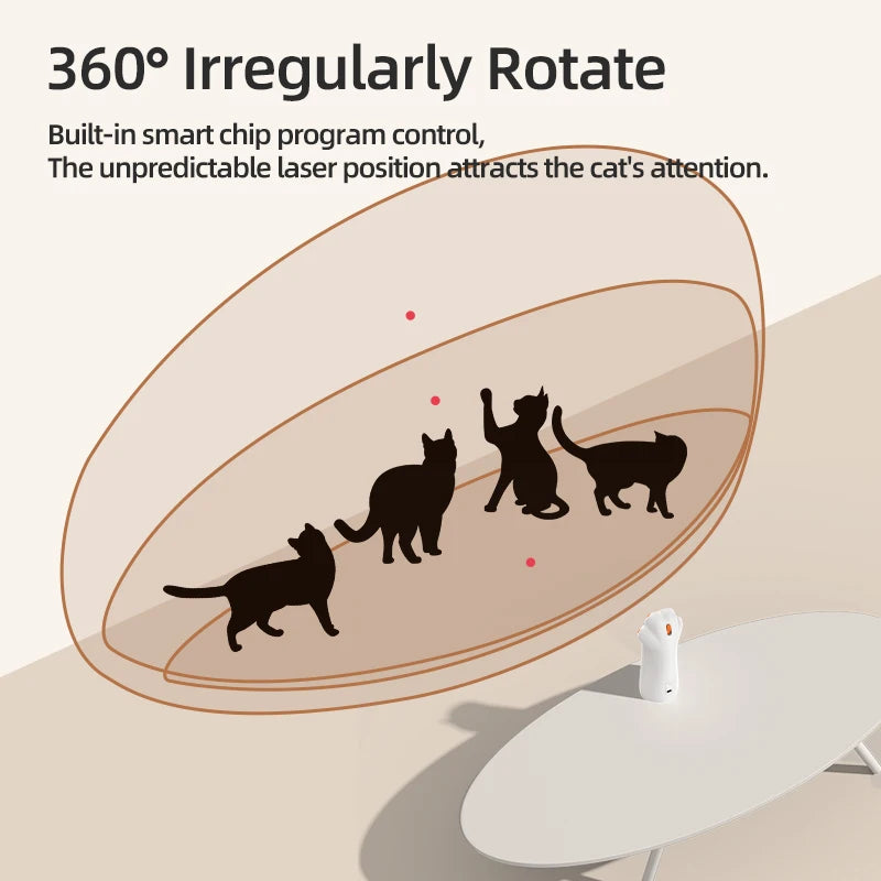 Auto Laser Cat Toy – Handheld Smart LED Teaser