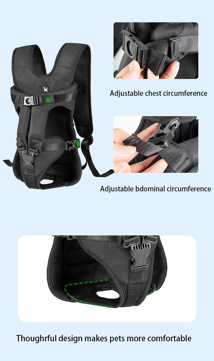 Breathable Double-Shoulder Dog & Cat Carrier Backpack