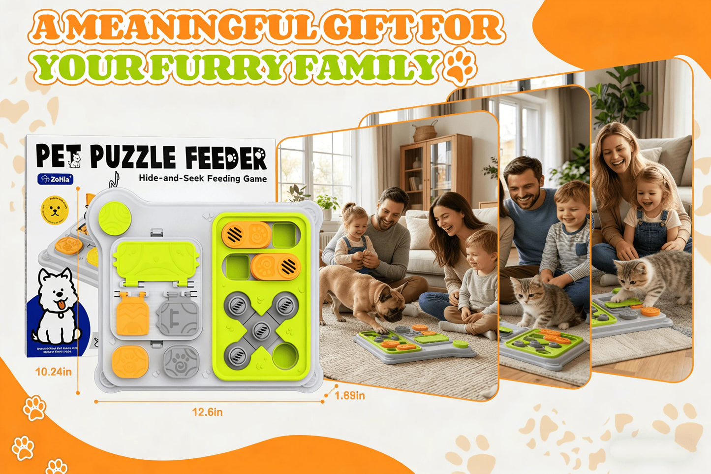 Cat Slow Feeder Treat Dispenser – Interactive Training Toy