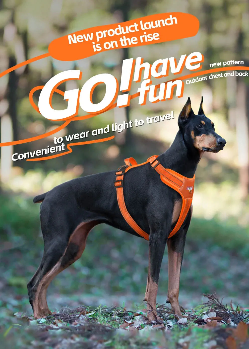 Doberman Pinscher Dog Harness Reflective Medium Large Dog Tactical Vest Large Waterproof Dog Harness Pet Accessories Supplies