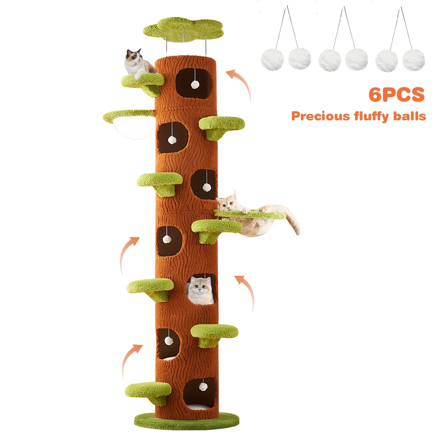 Forest Large Cat Tree with Scratching Post Tall Cat Tree Tower Super Large Cat Tree Tower for Maine Coon Cats