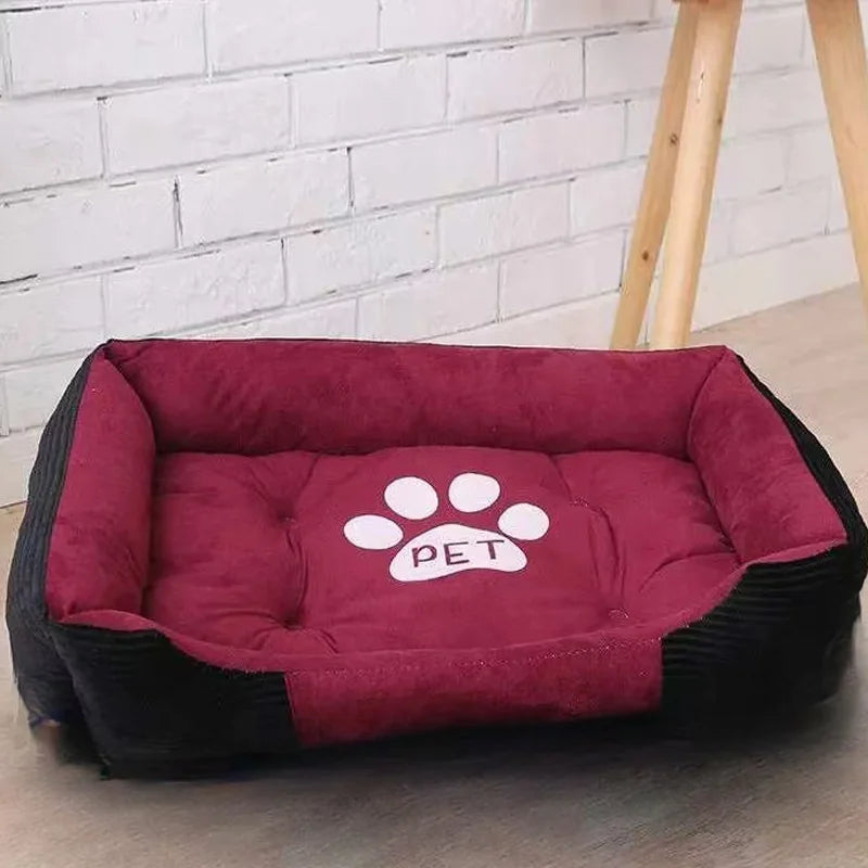 Classic Soft Cotton Pet Bed – Breathable, All Sizes