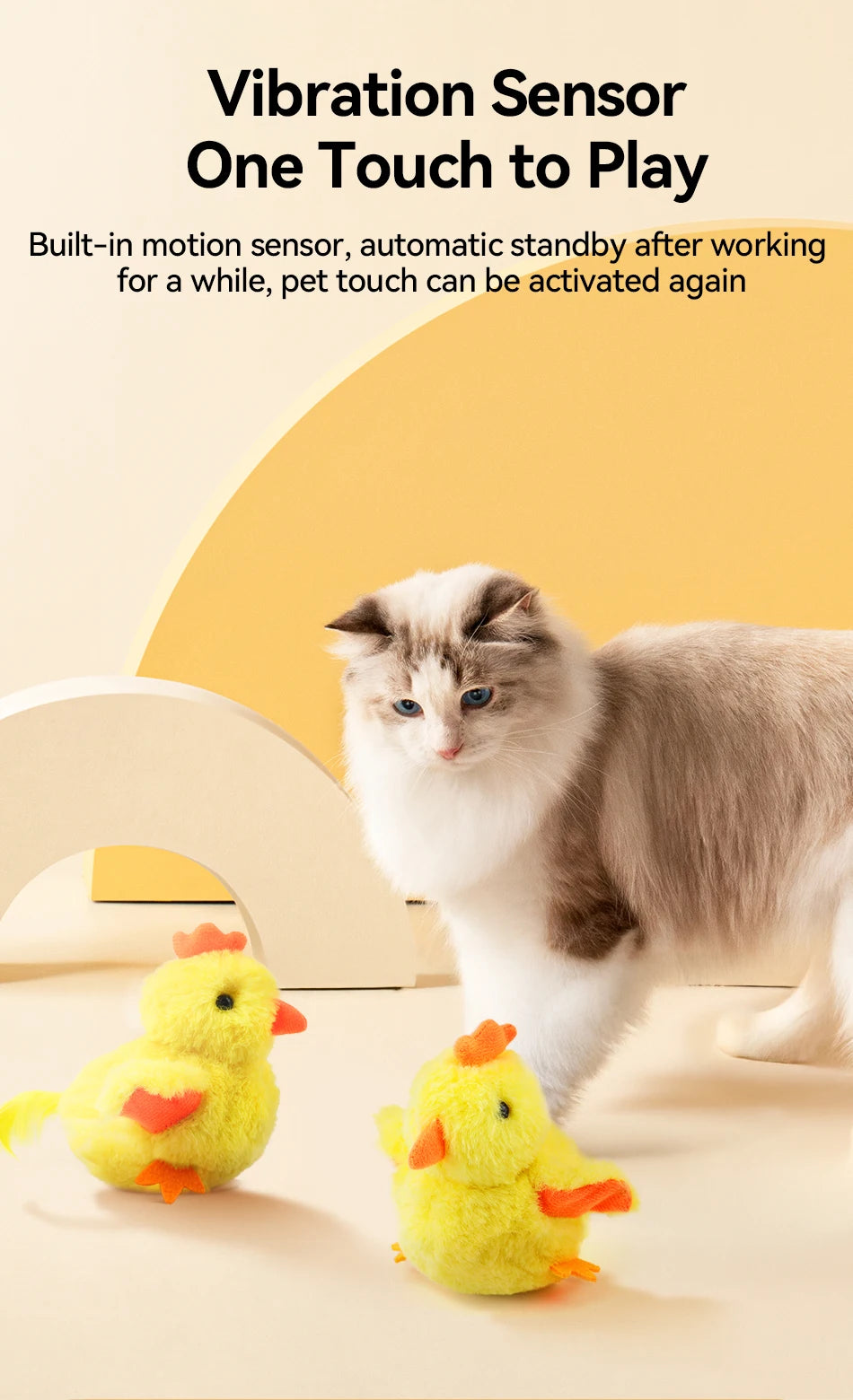 Auto Flapping Chicken Cat Toy – Catnip, Sound & Remote Control
