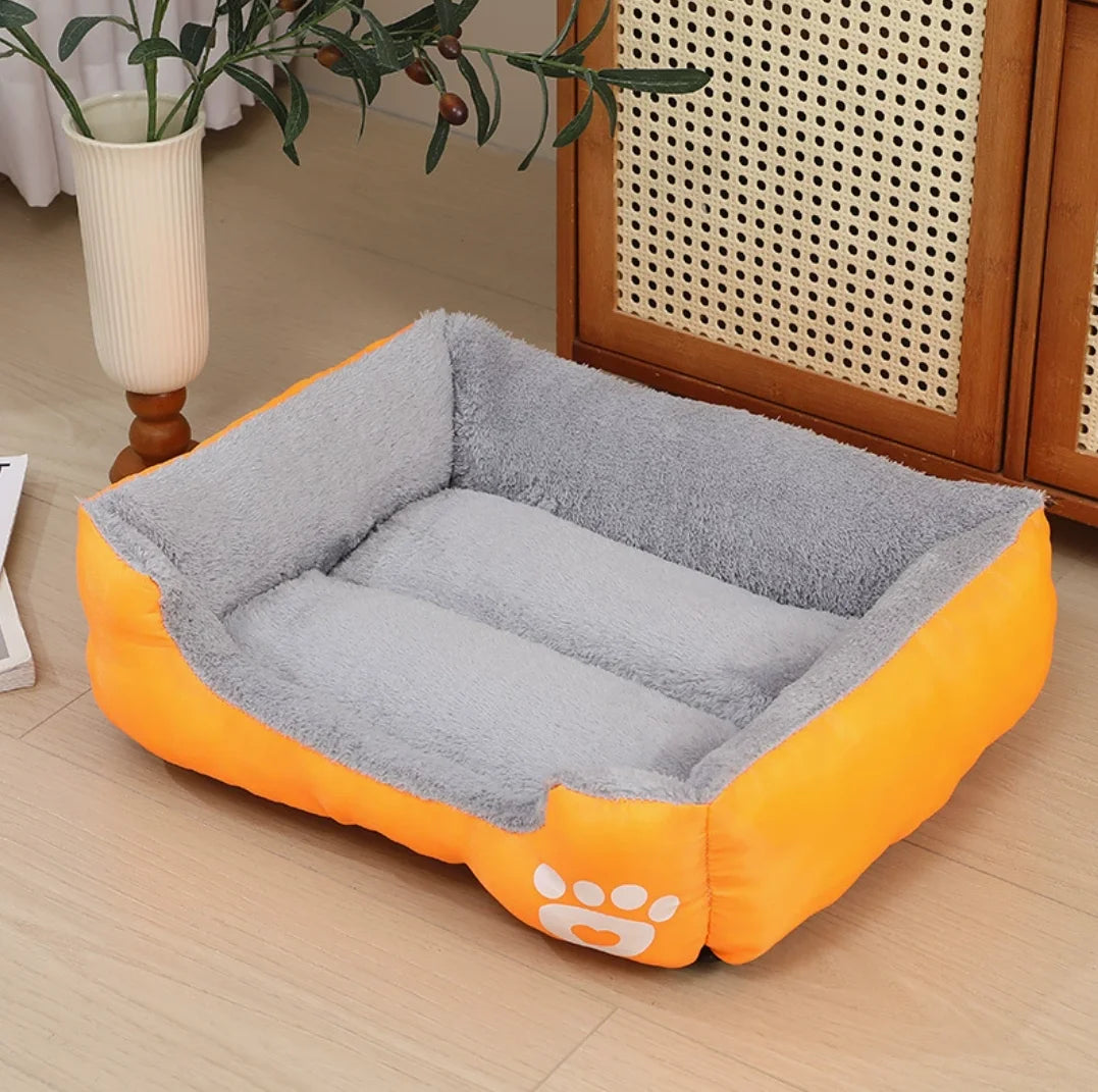 Soft Square Large Dog Sofa Elastic Dog House Cushion Winter Warm Medium Dog Bed Washable Cat Kennel House Accessories