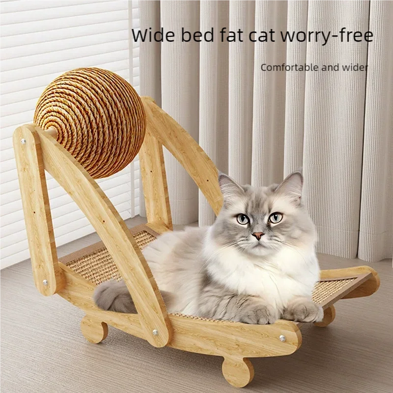 Durable Vertical Cat Scratcher With Sisal Ball Sisal Cat Sofa Resistant No Crumbs For Kittens Indoor Cats Pet Claw Grinding Toy