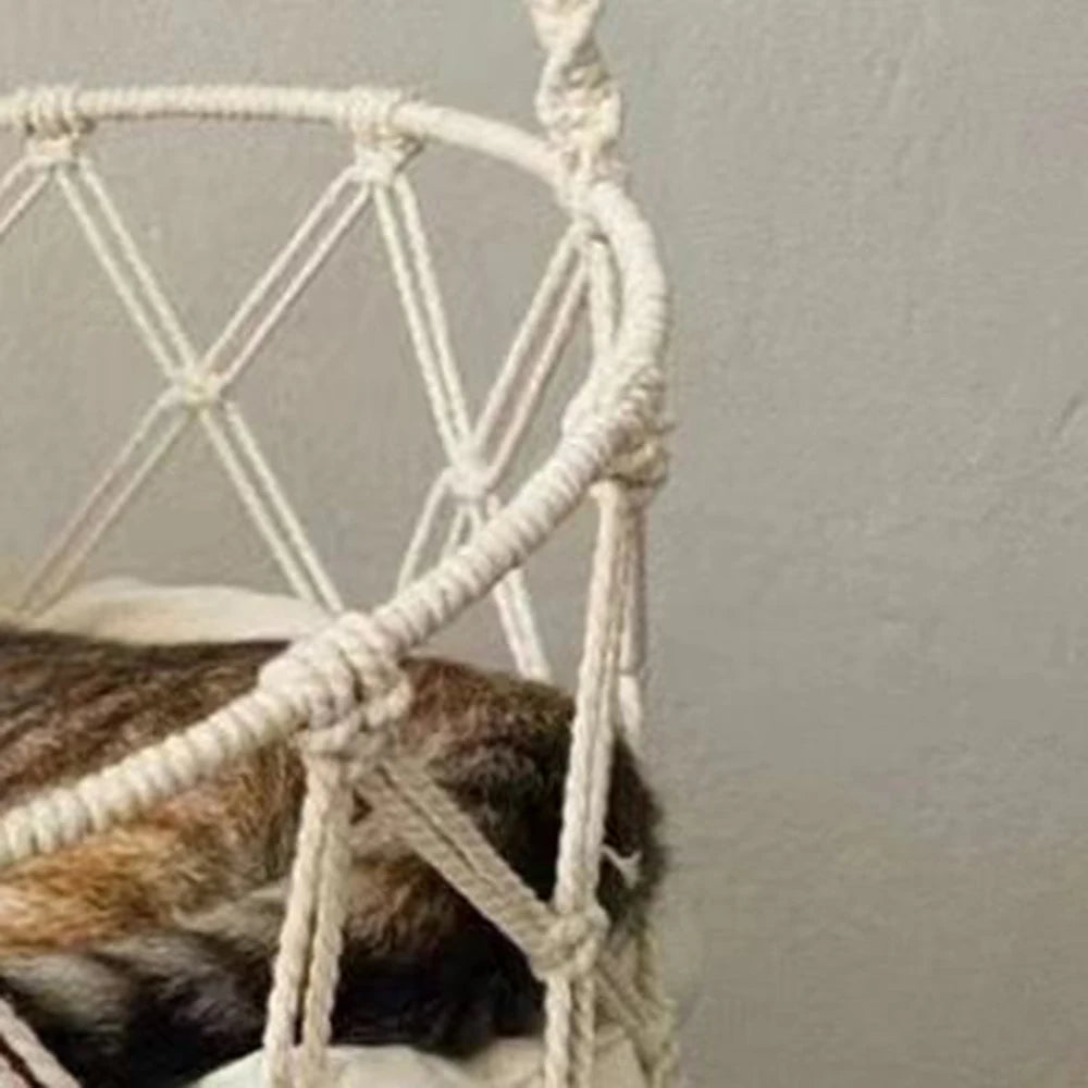 Hand-Woven Kitten Hammock Hanging Cat Bed