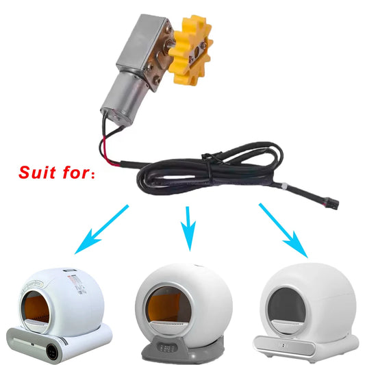 Waggy Tail smart self-cleaning litter box replacement motor for electric litter box, compact and durable for easy maintenance
