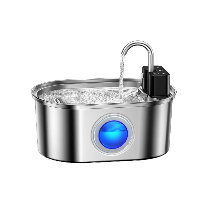 ROJECO 3.2L Stainless Steel Cat Water Fountain – Wireless Sensor, 4000mAh Battery