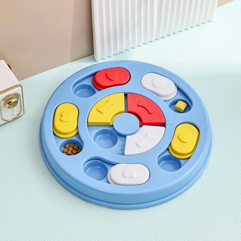 Smart Cat Puzzle Slow Feeder – Interactive Turntable Toy