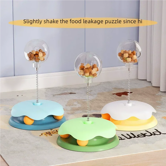 Pet Interactive Leakage Ball - Cat Turntable Toy - Food Dispenser for IQ Training for Dogs and Cats Pet Products Accessories