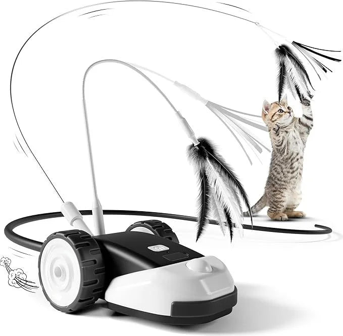 Smart Auto-Moving Cat Toy Car – 2 Modes, Touch Wake-Up