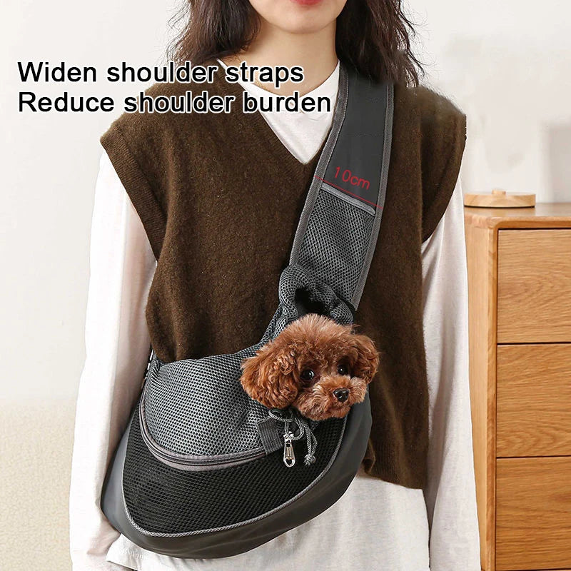 Crossbody Mesh Pet Carrier Sling Bag