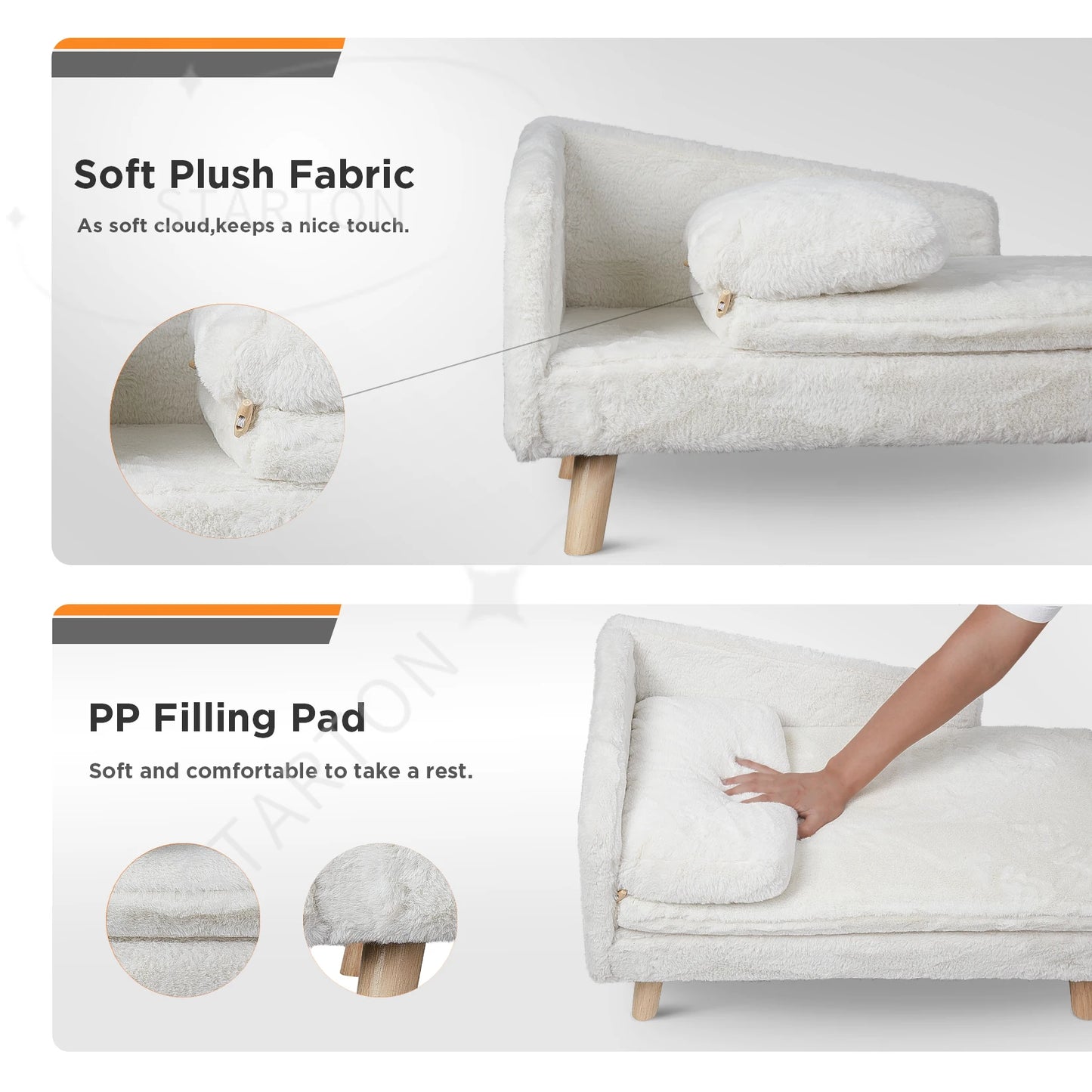 Nordic Wooden Pet Stool Bed – Waterproof Cozy Pad