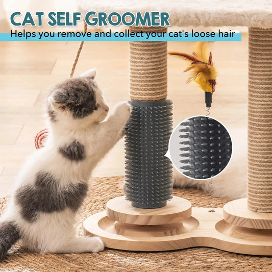 Cat Tree Use Cat Scratching Post with Scratching Sticker Massager for Cat Climbing Replacement Post Sisal Rope Scratch Furniture