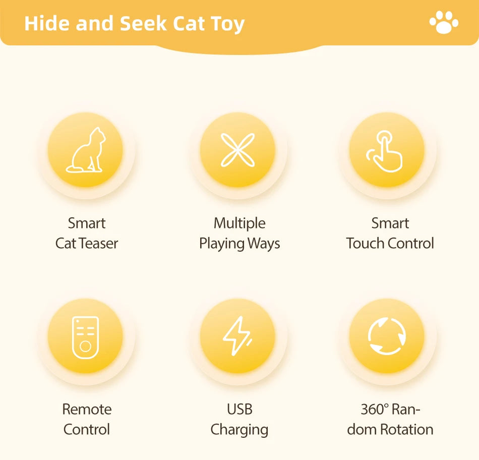 3-in-1 Hide & Seek Cat Toy – Feather, Butterfly & Track Balls