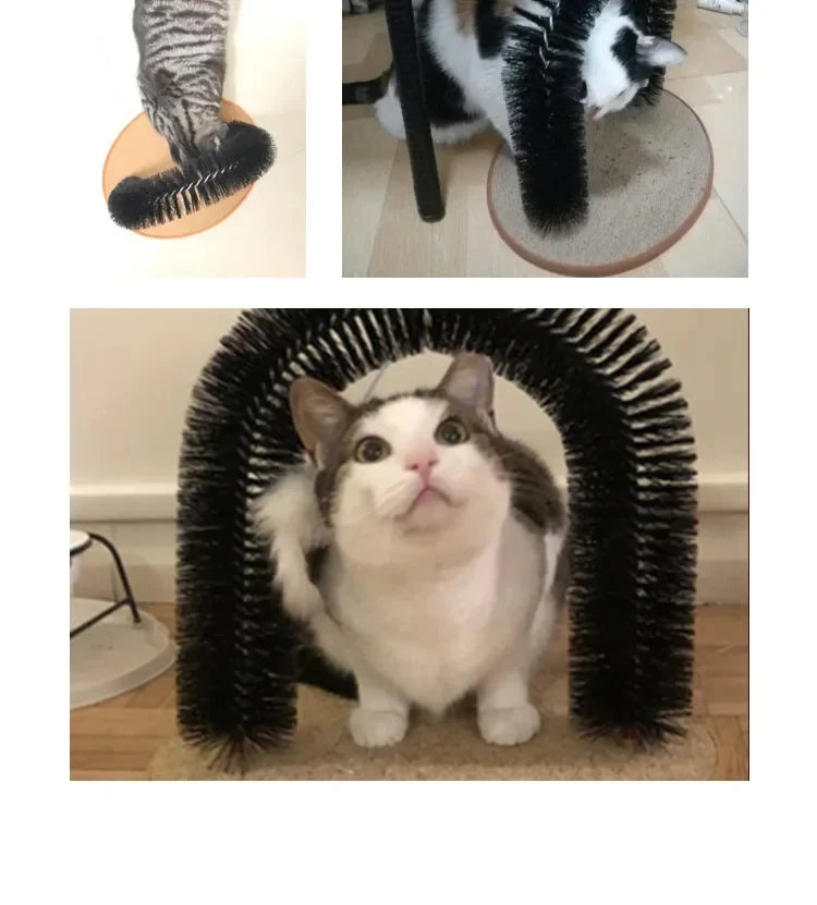 Cat Arch Self-Groomer & Scratcher with Massage Brush