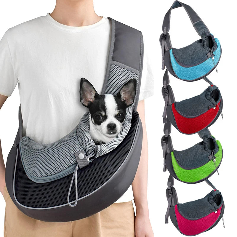 Crossbody Mesh Pet Carrier Sling Bag