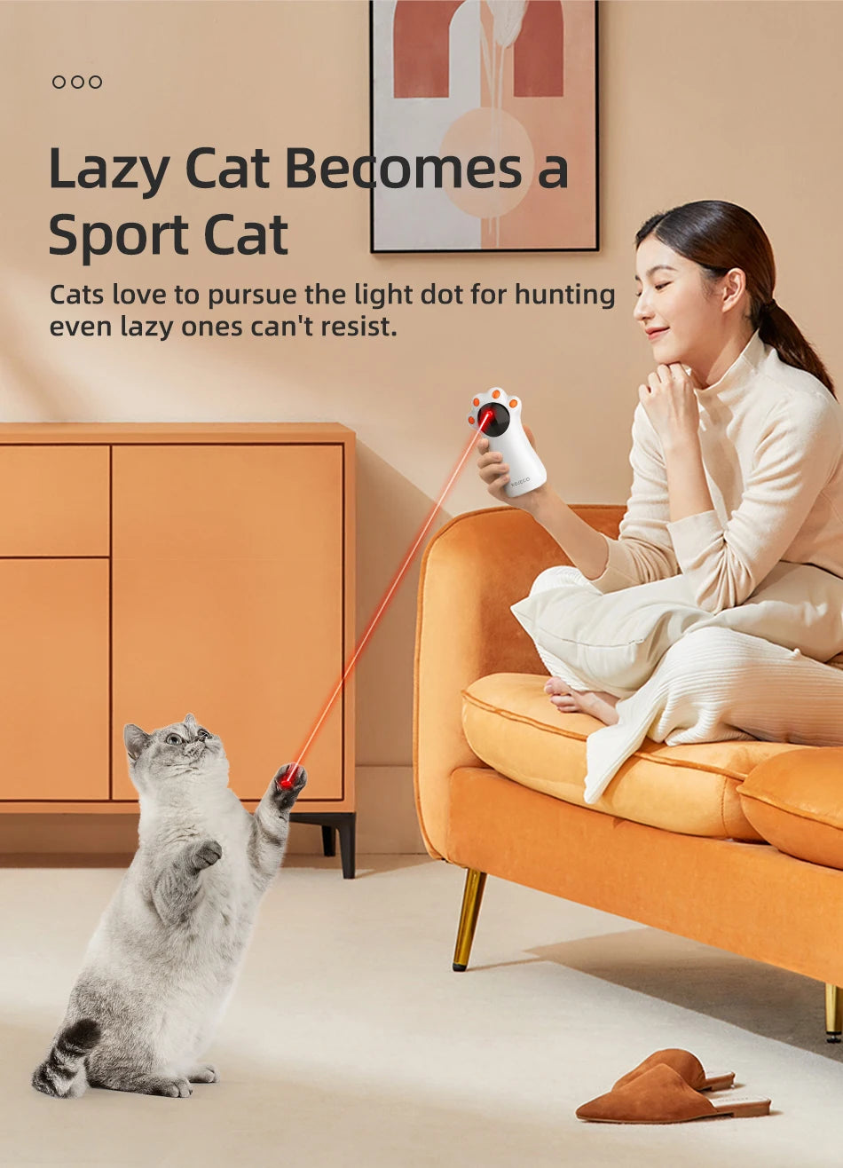 Auto Laser Cat Toy – Handheld Smart LED Teaser