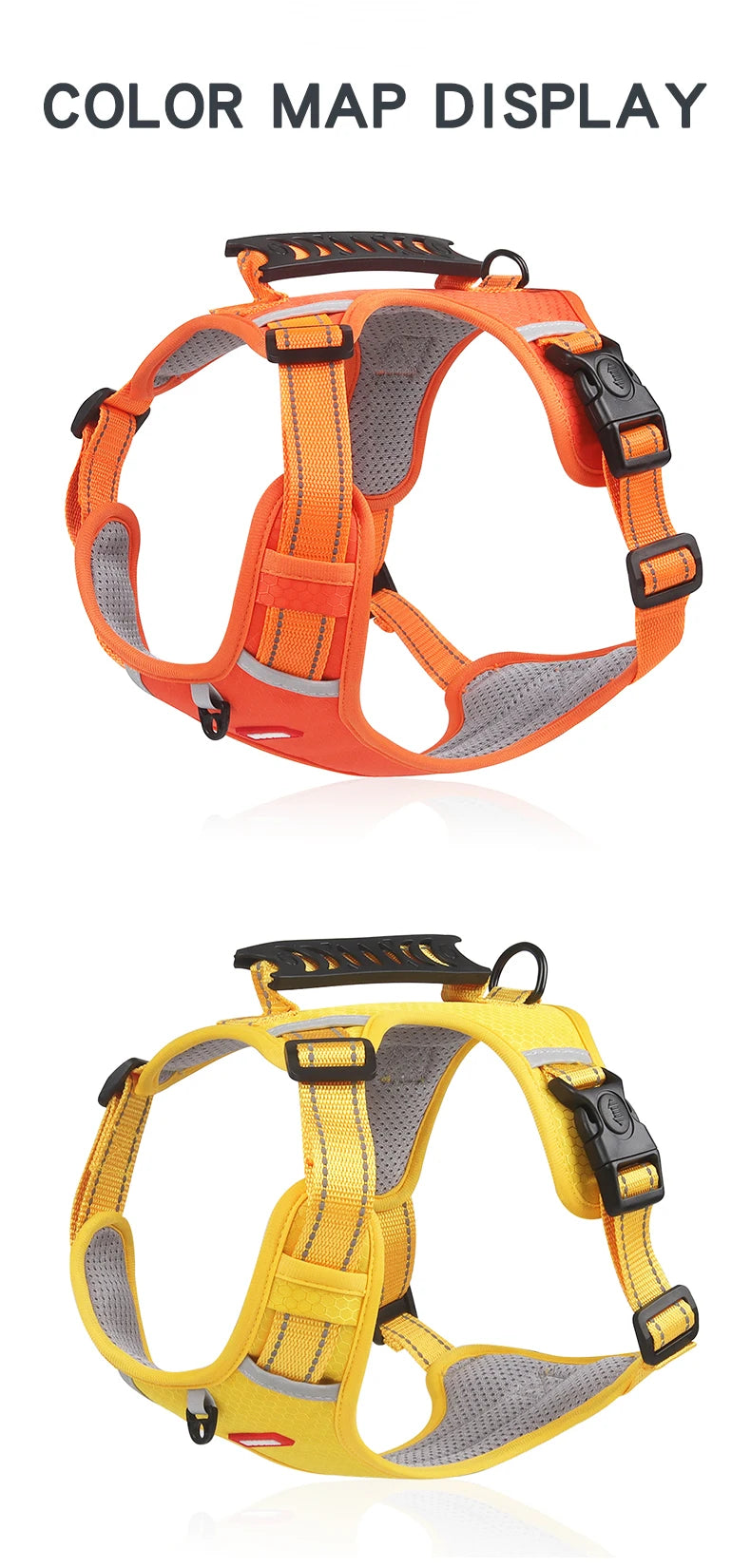 Adjustable Oxford Dog Harness Vest – Reflective Walking