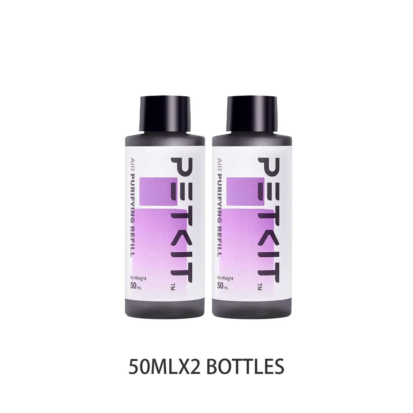 Waggy Tail smart cat litter box deodorizer and air purifying liquid refill bottle, freshens and neutralizes odors.