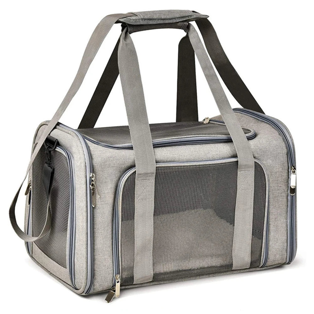 Cat & Dog Carrier for Small to Medium Pet up to 15 Lbs, Collapsible and Suitable for Travel