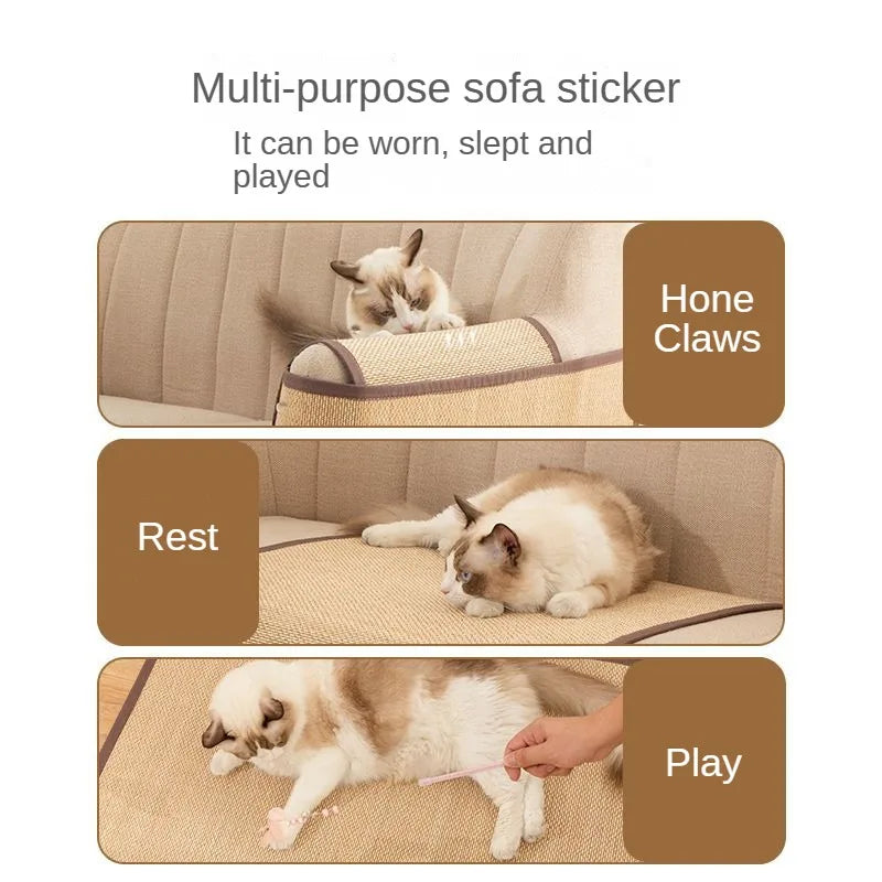 Cat Scraper bamboo mat Cat Training Scratch Pad Table Leg Cat Scratcher Furniture Protection Mat Sofa Protector Scratch Carpet