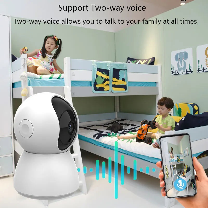 1080P Smart WiFi Pet Camera – Auto Tracking, Indoor Security & Baby Monitor