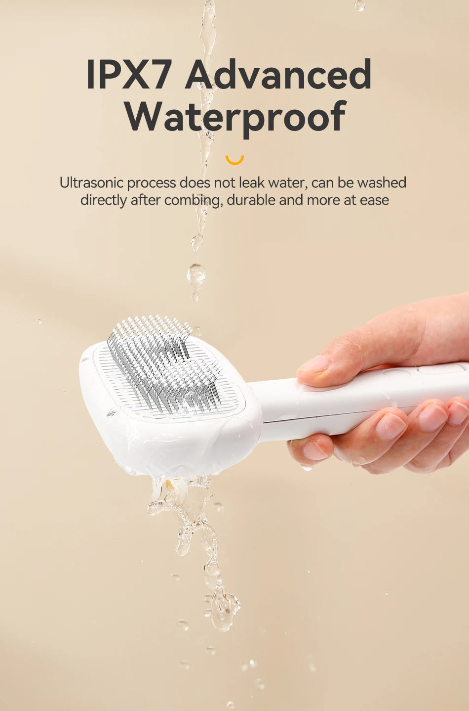 Electric Spray Pet Grooming Brush – Water Mist, Hair Removal
