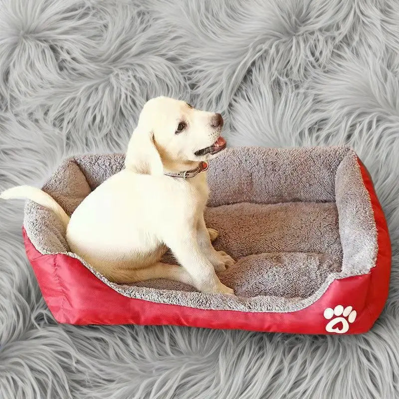 Classic Soft Cotton Pet Bed – Breathable, All Sizes