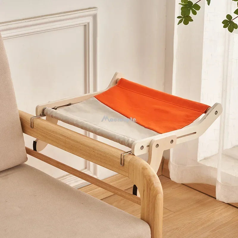 Cat Window Perch Wooden Assembly Hanging Bed Pet Mat  Cozy Sunny Seat Window Mounted Cats Hammock Aerial Pet Shelf Nest Beds