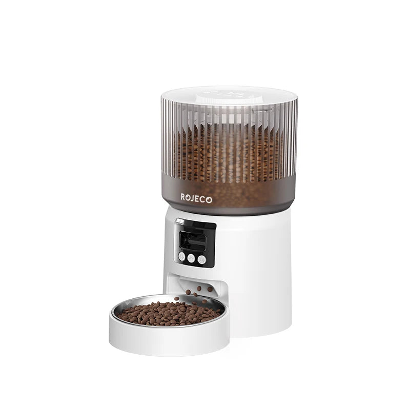 ROJECO 4L Auto Pet Feeder with Camera – WiFi, Video & Voice Recorder