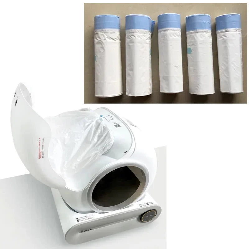 TONEPIE-Cat Litter Box Liners, Garbage Bag, Pull-and-Tie Bags for Easy Clean, Poop Bags, Cat Supplies, 470x450mm