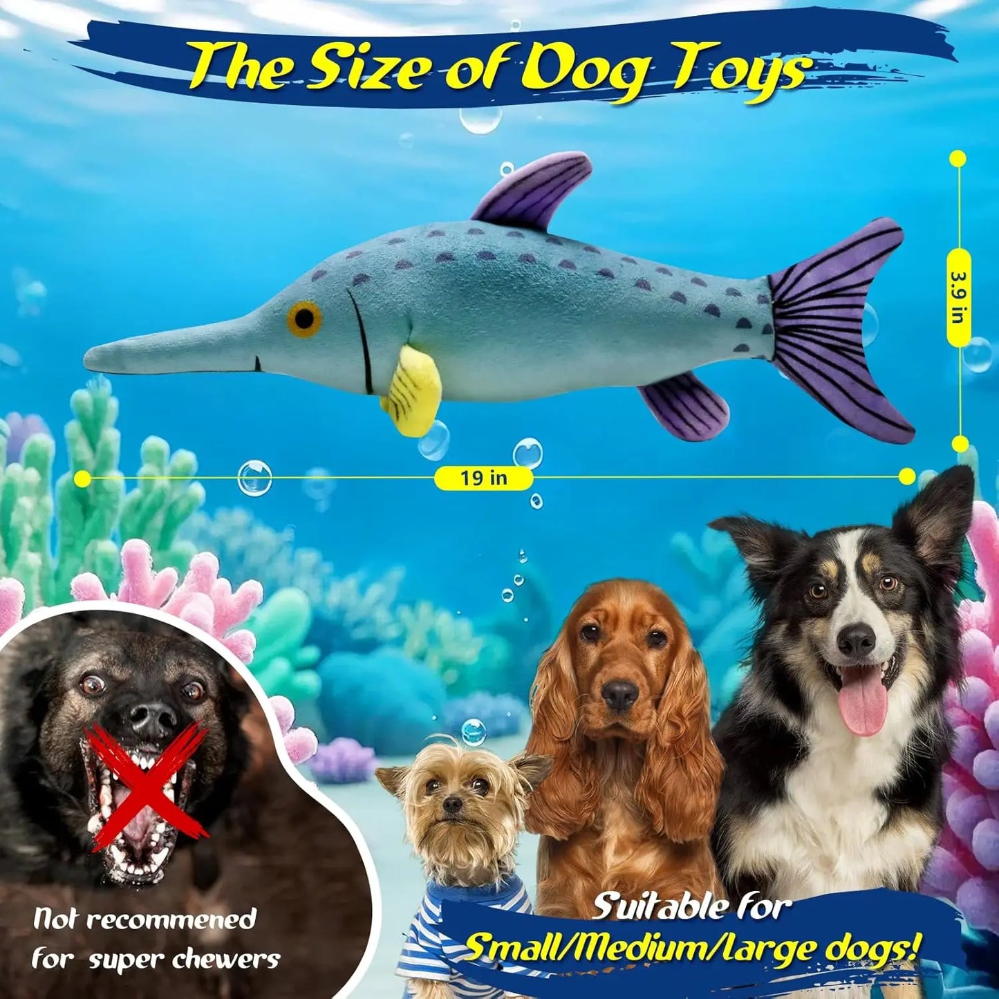 Large Squeaky Dog Toys :Plush Soft Dog Chew Toys - Tug of War for Large,Small, Medium,Puppy Breeds-Puppy Toys to Keep Them Busy