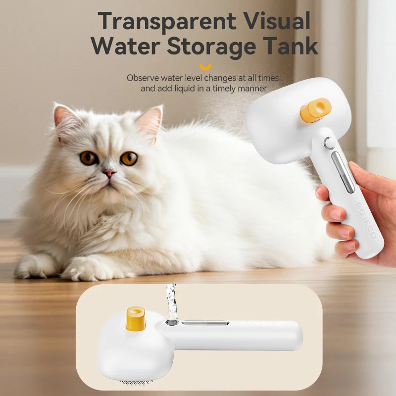 Electric Spray Pet Grooming Brush – Water Mist, Hair Removal