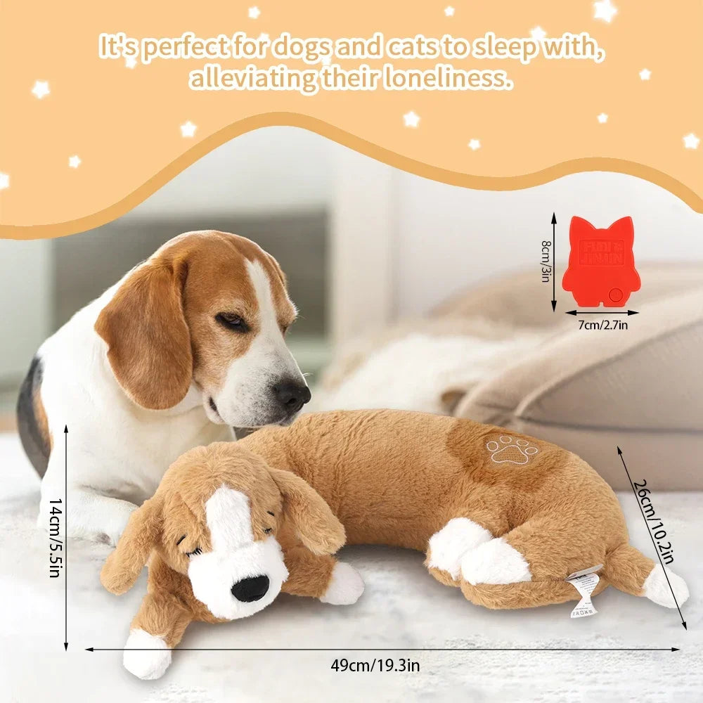 Curved Pillow Heartbeat Dog Toy – Comfort & Training