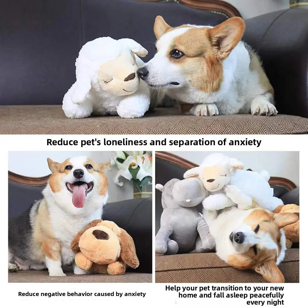 Heartbeat Calming Dog Plush Toy – Anxiety & Stress Relief