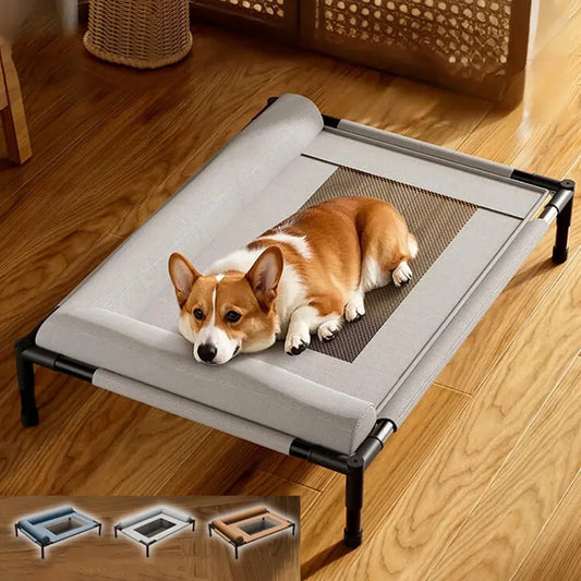 Pet Floor-Off Raised Mesh Bed Breathable Mesh Pet Bed Four Seasons Universal Dog Bed Detachable Washable Moisture-Proof