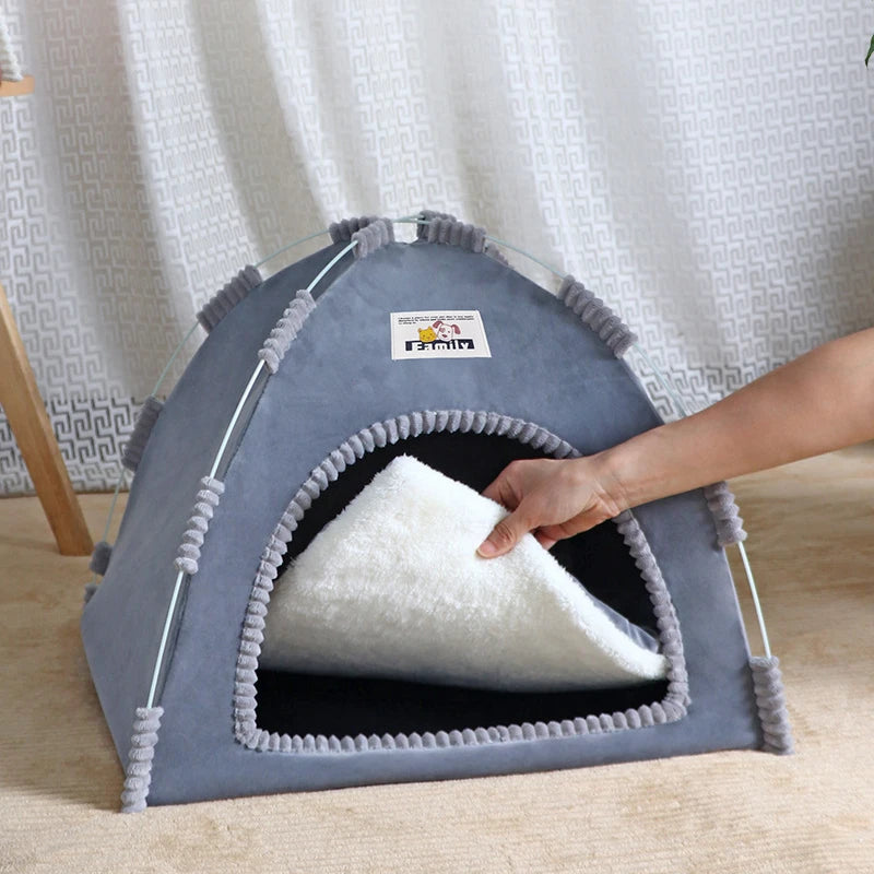 Foldable Pet Tent House – Breathable, All-Season