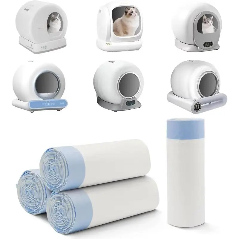TONEPIE-Cat Litter Box Liners, Garbage Bag, Pull-and-Tie Bags for Easy Clean, Poop Bags, Cat Supplies, 470x450mm