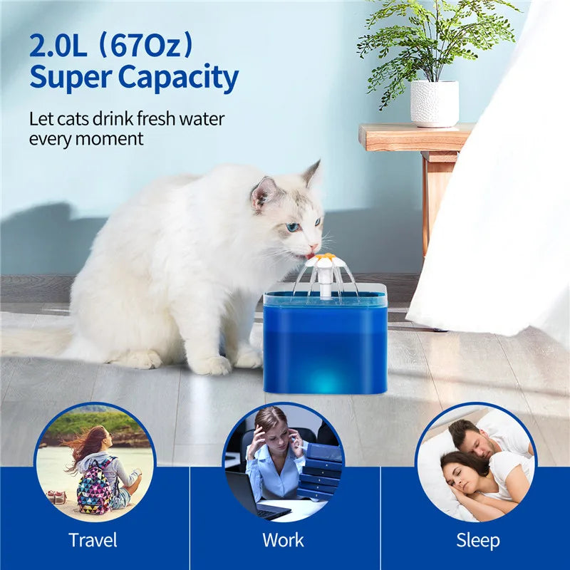 3.5L Auto Pet Feeder & 2L Water Fountain – WiFi App Combo