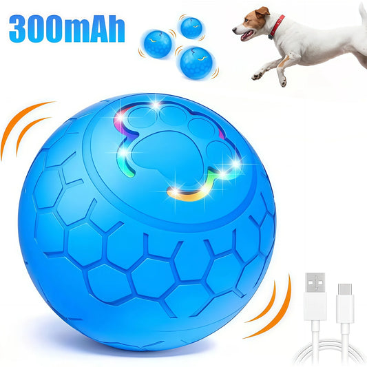 Smart Dog Interactive Toy Ball Electronic Pet Toy Ball USB Automatic Bouncing Rolling Toy Ball With RGB Lights Puppy Cat Product