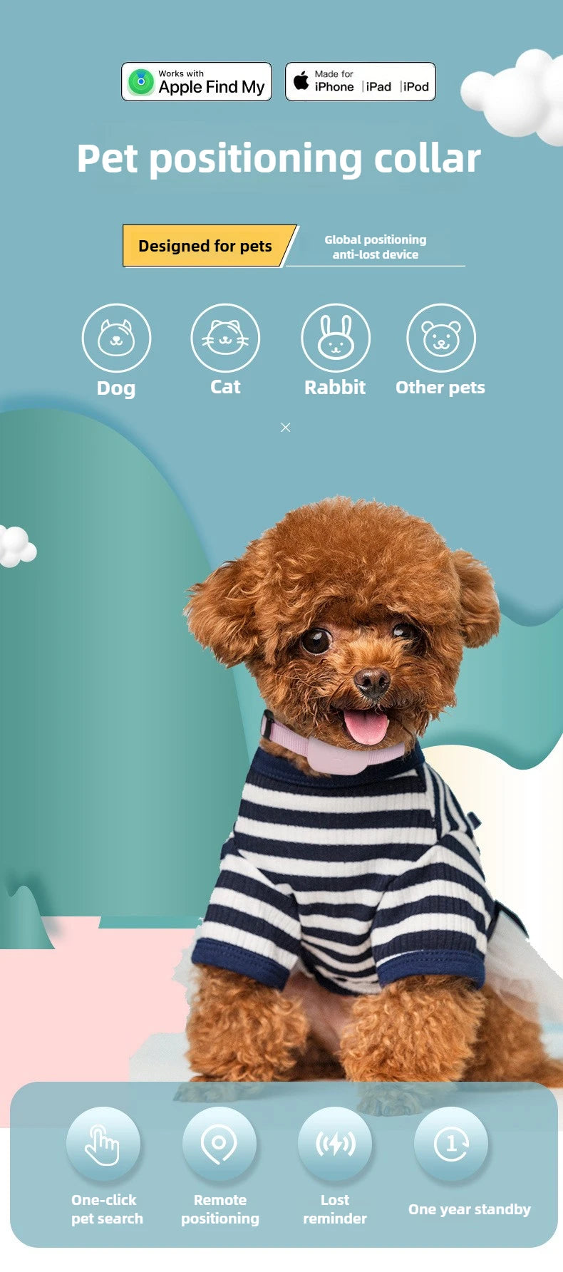 GPS Tracking Collar for Cats – Long Battery Life, Safety & Location Tracking