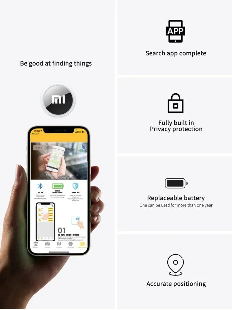 Xiaomi Bluetooth 5.3 Pet & Bag Tracker – Anti-Lost Smart Finder (4-Pack)