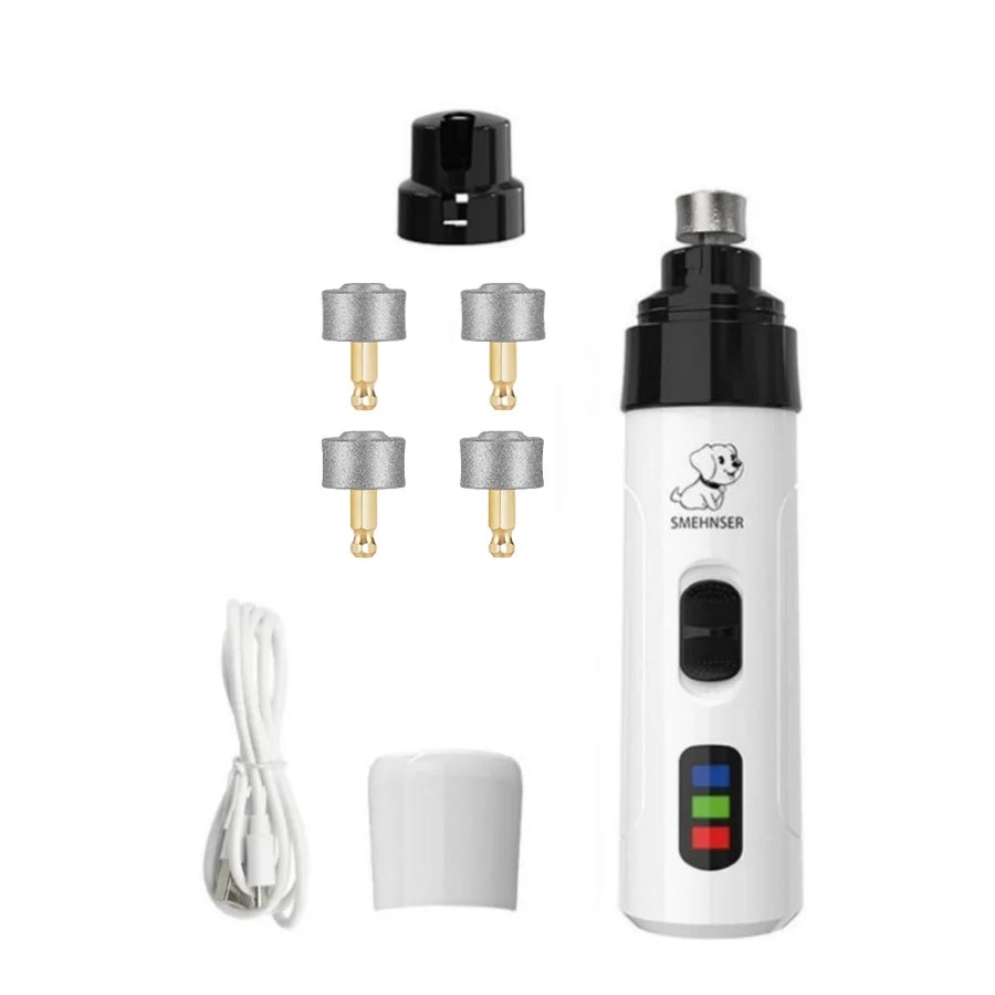 USB Rechargeable Pet Nail Grinder – Quiet & Safe for Cats & Dogs