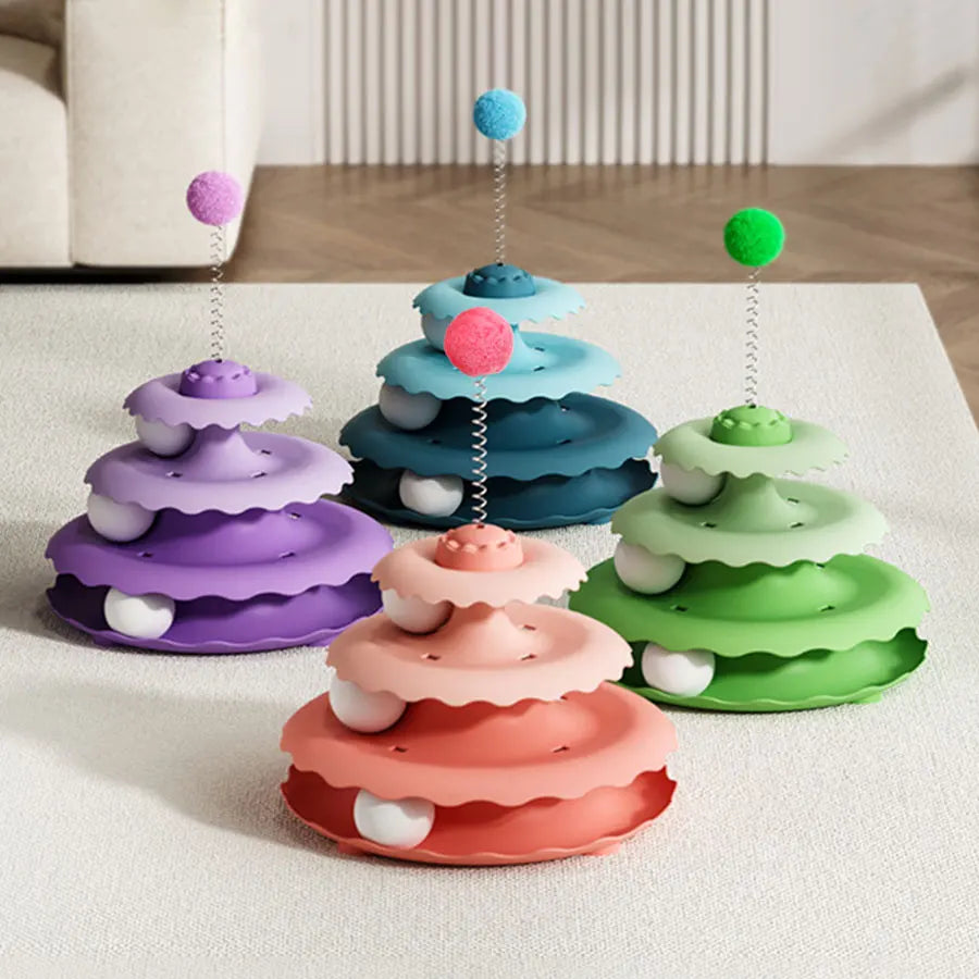 Turntable Interactive Cat Teaser Toy