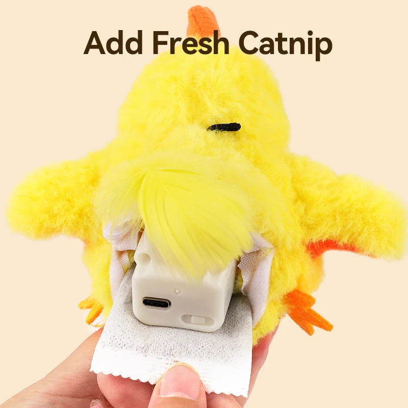 Auto Flapping Chicken Cat Toy – Catnip, Sound & Remote Control