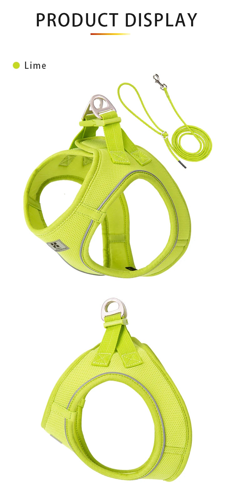 Reflective Dog Harness & Leash Set – Adjustable Vest