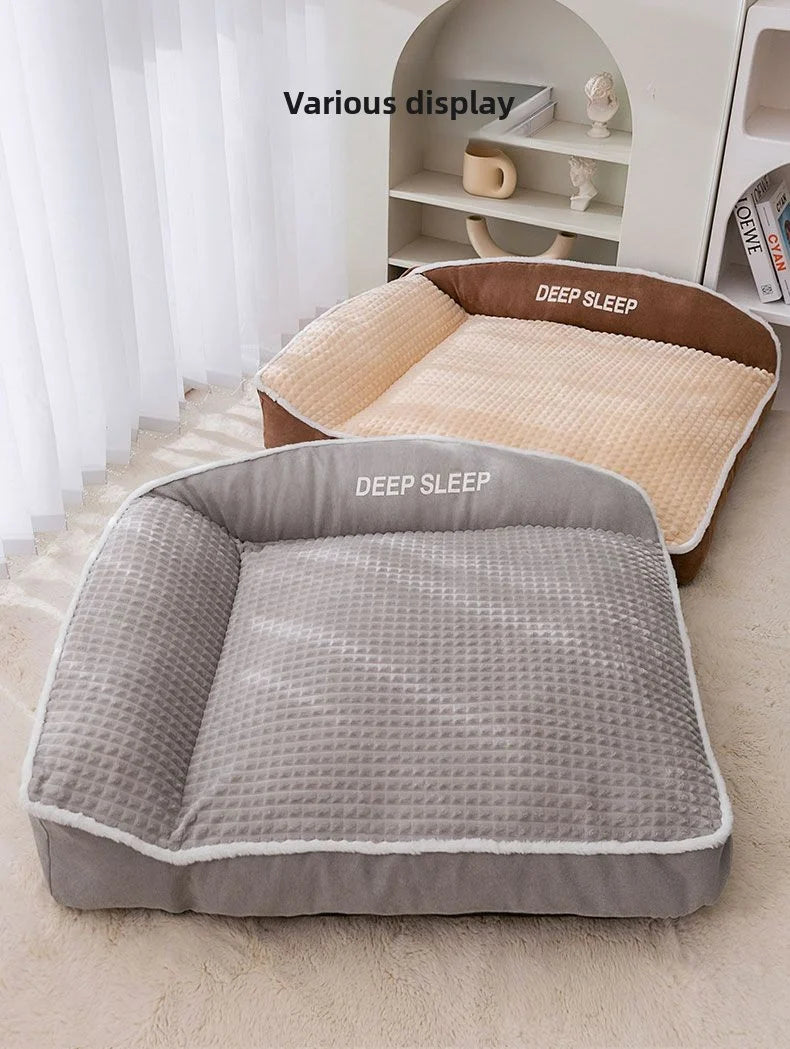 Non-Slip Winter Pet Kennel Bed – Soft & Washable